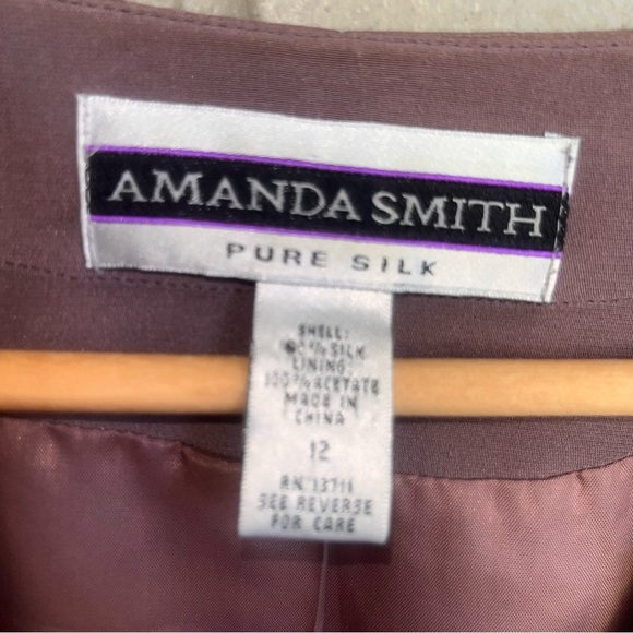 Amanda Smith 100% Silk 5 Piece Set Wide Leg Pants, Skirt, Cami, Tank, Blazer - Picture 4 of 16